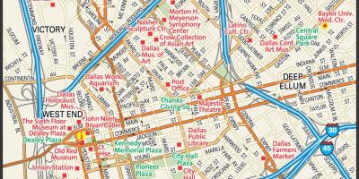 Bản đồ của đường phố trung tâm Dallas