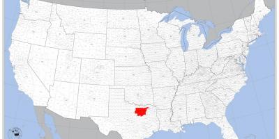 Dallas trên bản đồ của hoa kỳ