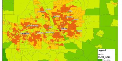 Bản đồ của Dallas metroplex