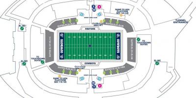Cowboys sân vận động xe bản đồ