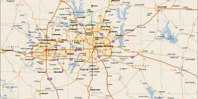 Dallas Fort Worth bản đồ