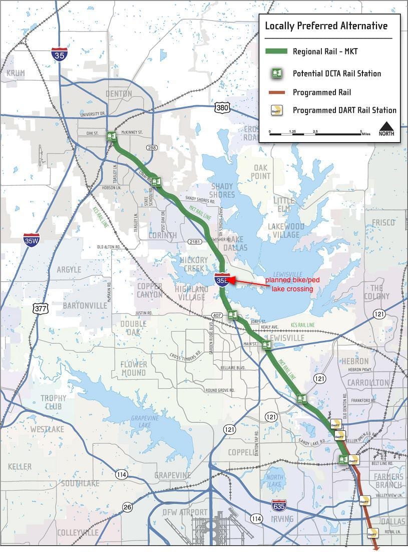 Dallas ga xe lửa bản đồ
