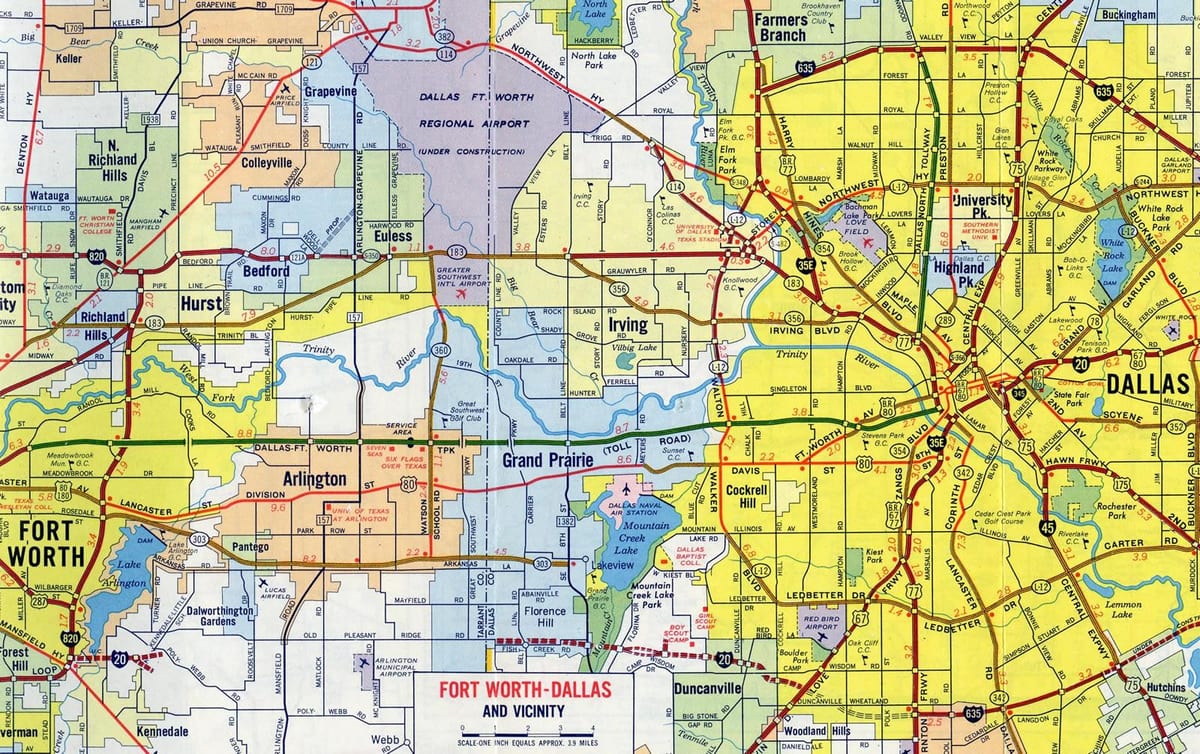 bản đồ của đường Dallas