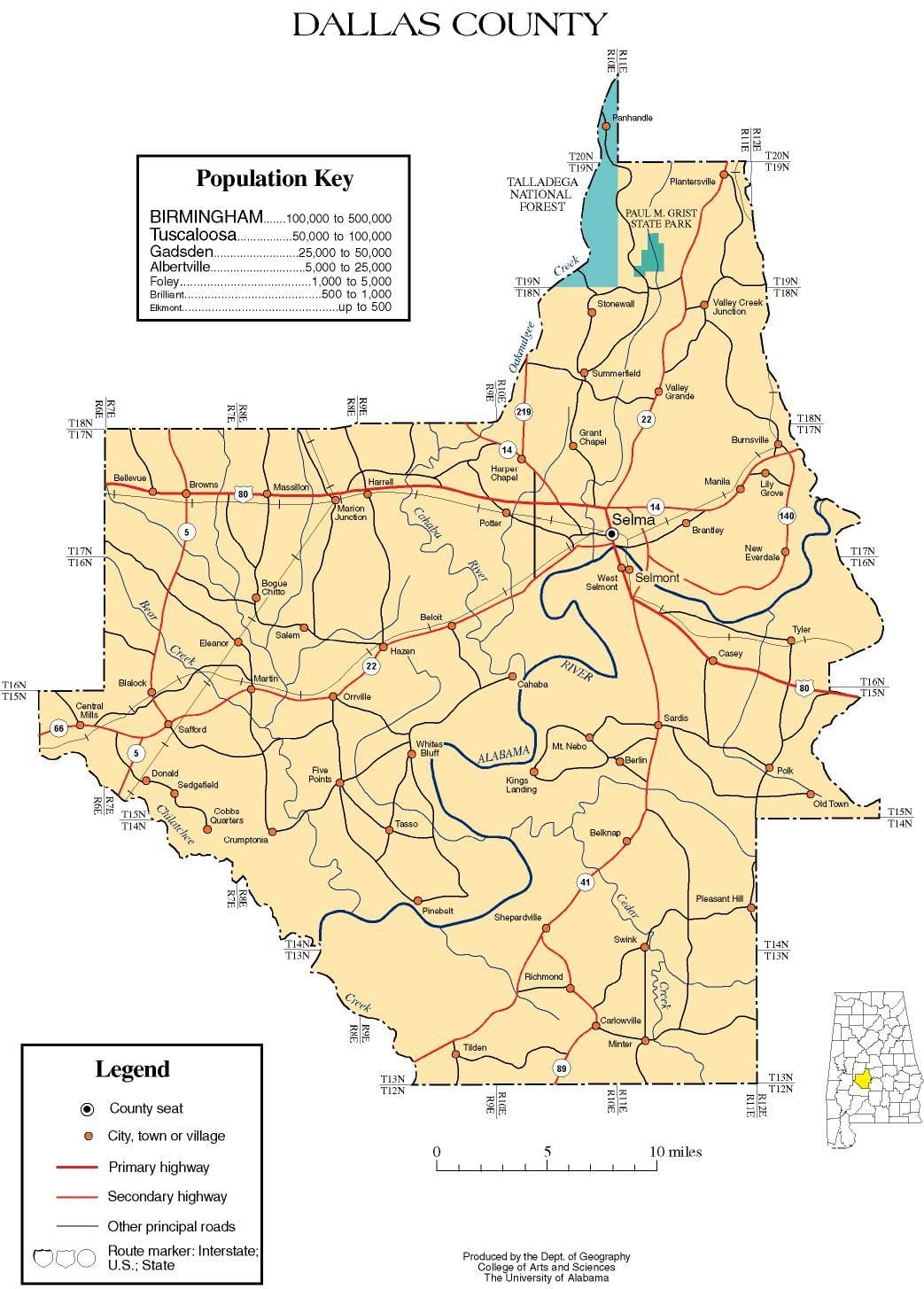 bản đồ của quận Dallas