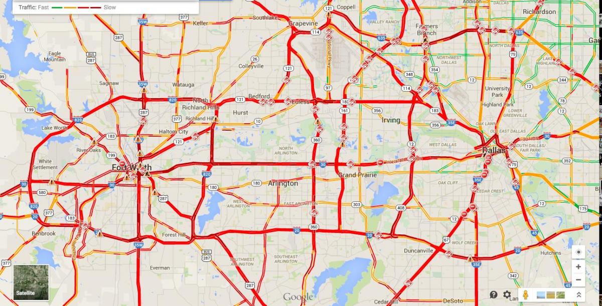 bản đồ của Dallas giao thông