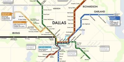 Dallas hệ thống tàu bản đồ