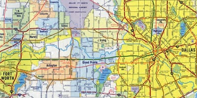 Bản đồ của đường Dallas