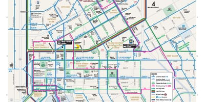 Dallas tuyến xe buýt bản đồ