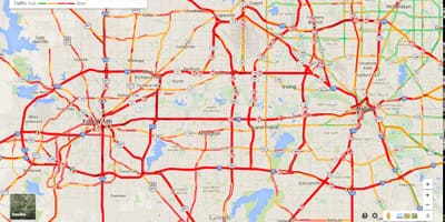 Bản đồ của Dallas giao thông