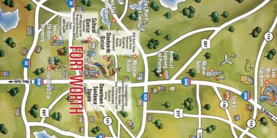 Bản đồ của Dallas Fort Worth