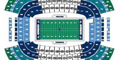 Cowboys sân vận động bản đồ