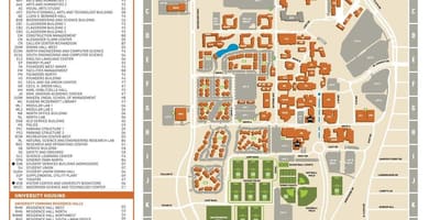 Trường đại học của Texas Dallas bản đồ