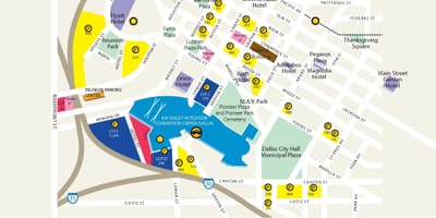 Bản đồ của thành phố y tế Dallas bản đồ